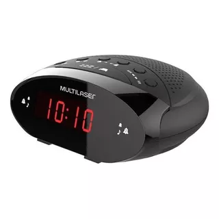 Rádio Relógio Fm Digital Alarme Despertador Multilaser Sp399