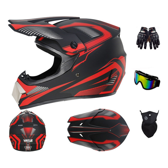 Cascos Para Moto,casco Motocicleta Todoterreno,casco De Kart