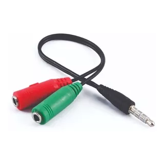 Cable Divisor Audio 3.5  En Dos Salidas Mic Y Auricular Psz7