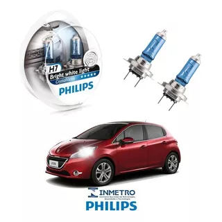 Lâmpadas Philips Super Brancas Para Peugeot 308 H1 + H7 + H8