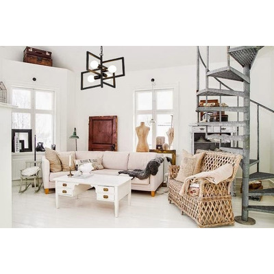 Lampara Colgante Otis Moderno 4 Luces E27 Metal Deco Lk Negro