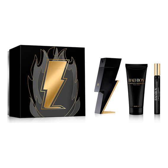 Kit Perfume De Hombre Carolina Herrera Bad Boy Edt