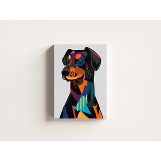 Cuadro Canva Perro Salchicha 60x60 (matte/glossy)