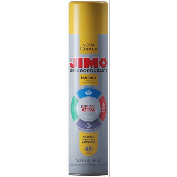 Jimo Espuma Desengrasante Aerosol 400ml Sin Soda Caustica