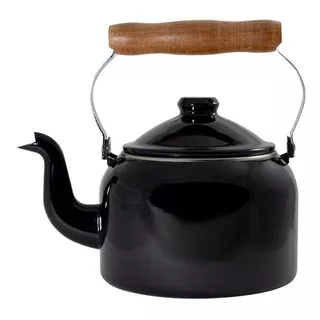 Chaleira Tradicional Esmaltada Preta 1,8 L Ewel Cor Preto