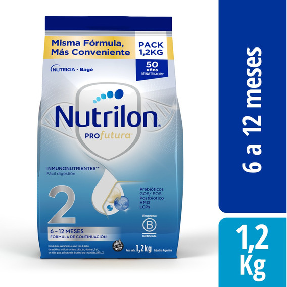 Leche Nutrilon Profutura 2 Pouch 1.2kg (bulto X 10u)