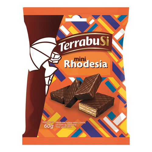 Oblea mini Rhodesias chocolate x 60gr
