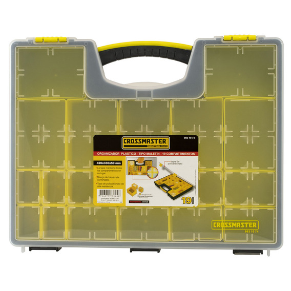 Caja Maletin Plastico 19 Crossmaster 9931074 Color Amarilla