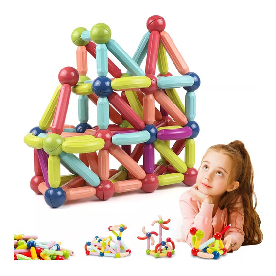 Bloques De Construcción Magnéticos Juguetes 42pcs 3d Niños