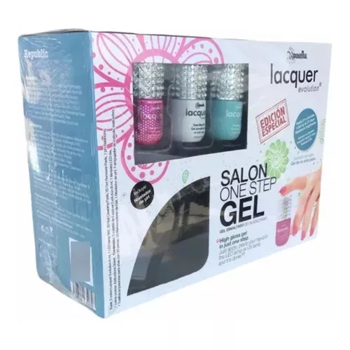 Kit Base Y Brillo Para Uñas Acrilicas One Shot Laccover 4 Pz