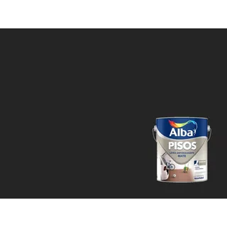 Alba Pisos Antideslizante  4  Lt Colores - Acabado Mate Color Negro