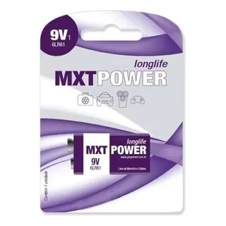 Mxt Bateria Alcalina Power 9v Blister 6lr61