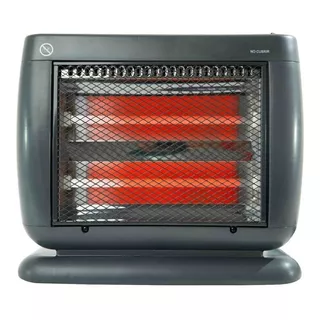 Calentador Calefactor Elec 800w Cuarzo 2 Temp Heat Wave Color Negro