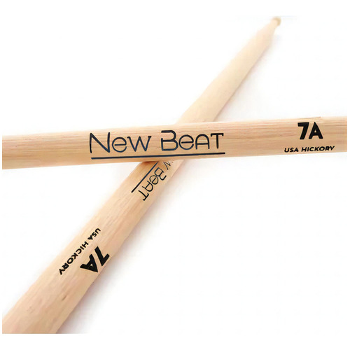 Baquetas New Beat Natural Punta De Madera Nb-7a