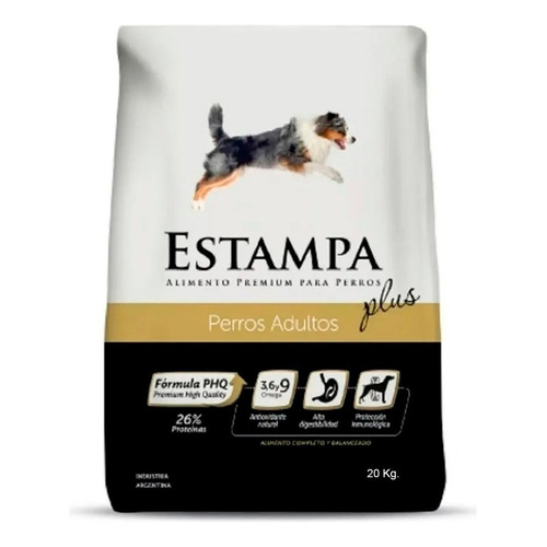 Alimento Estampa Plus para perro adulto todos los tamaños sabor mix en bolsa de 20 kg