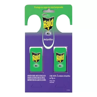 Insecticida Raid Mata Polillas Gel 6 Bilsters Dobles