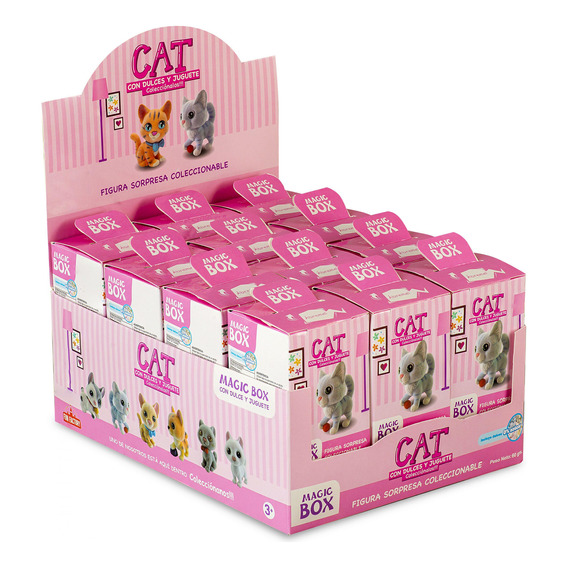 Pack 12 Gatitos Y Dulce - Juguete Sorpresa Cumpleaños