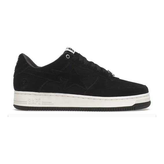 A Bathing Ape Bape Sta Low Black Suede