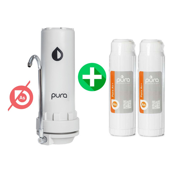 Pack Purificador Filtro Agua + 2 Repuestos Elimina Arsénico