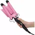 Buclera De Cabello Con 3 Barras De Cerámica Para Rizos Perfectos Color Rosa Rizos Suaves Y Definidos Alta Calidad