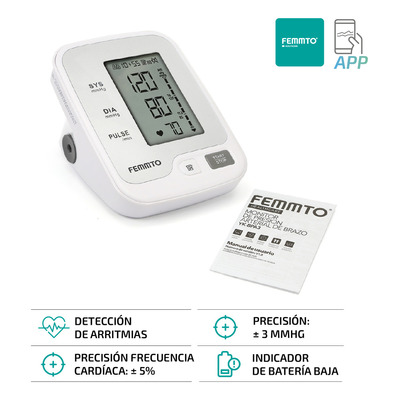 Tensiometro Digital Brazo Medidor Presion Arterial Enfermeria Automatico Femmto