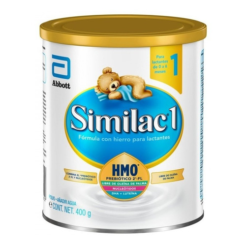 Leche de fórmula en polvo sin TACC Abbott Similac 1 sabor neutro en lata de 1 de 400g - 0  a 6 meses