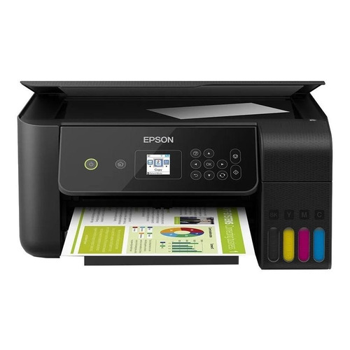 Impresora a color  multifunción Epson EcoTank L3160 con wifi negra 110V