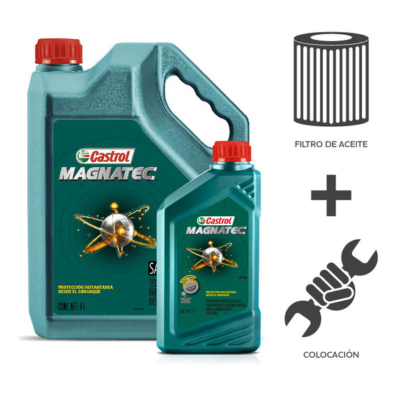 Cambio Aceite Castrol 10w40+ Fil Aceite + Colocacion 5l