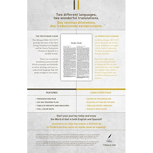 Bilingual Bible / Biblia Bilingue Nlt/ntv - Tyndale
