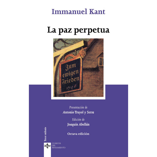 La paz perpetua, de Kant, Immanuel. Editorial Tecnos, tapa blanda en español, 2013