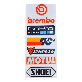 Stickers Reflejantes 3m Vinil Gopro Brembo Moto Auto Premiun
