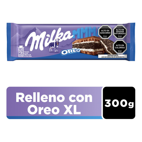 Chocolate Milka® Relleno Con Trocitos De Galleta Oreo 300g