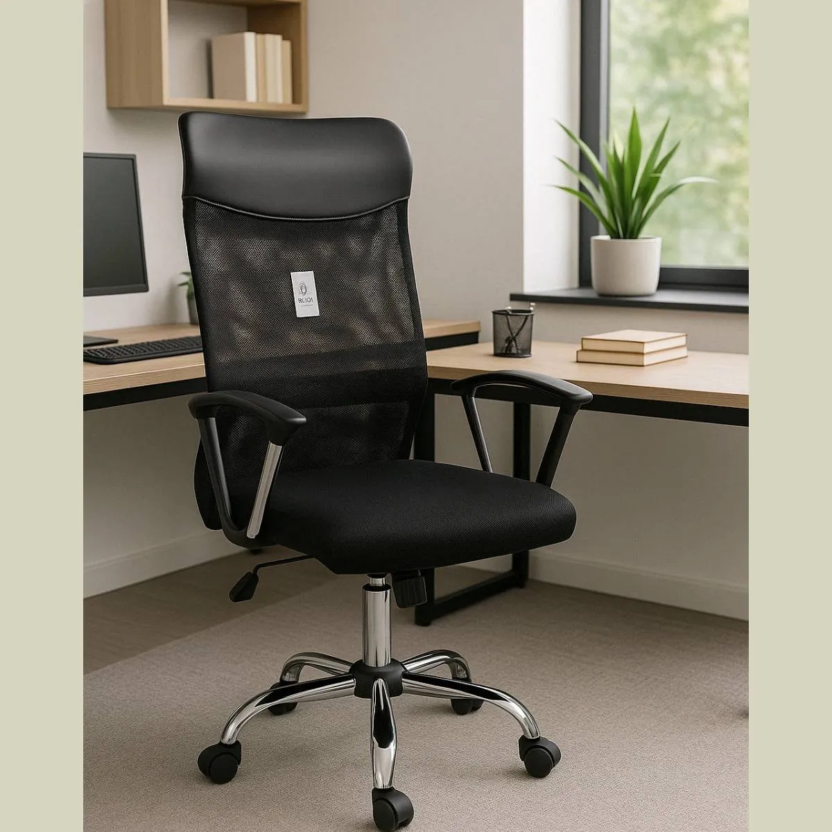 Cadeira Escritório Presidente Mesh Giratória Senhor da Net Preta NR17