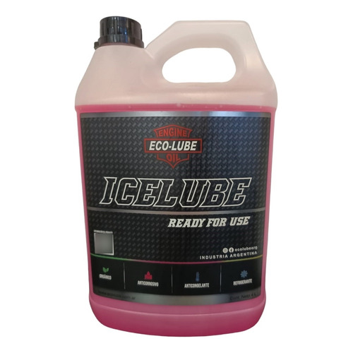 Refrigerante Icelube Organico 33% Red X 4 Litros Color Rosa