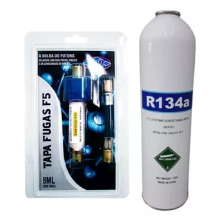 Kit Reparo Refrigerador R134 Tapa Fugas + Gás