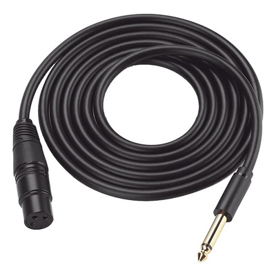 Cable Para Micrófono 5m 6,3mm Macho A Xlr Canon Hembra Cobre