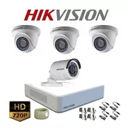 Cámaras De Seguridad Kit Cctv Hikvision Mini Dvr 4 Ch + 4cám
