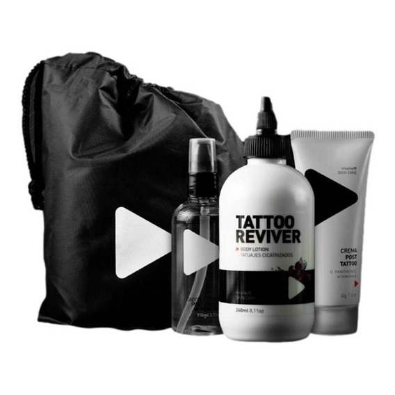 Pack Inkplay Reviver + Crema Post + Jabon Tattoo Tatuajes