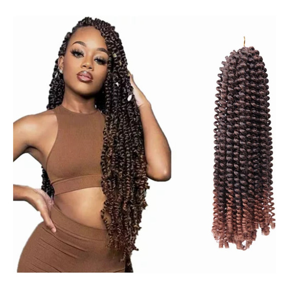 Twist Trenzado Extensiones De Cabello Sintético