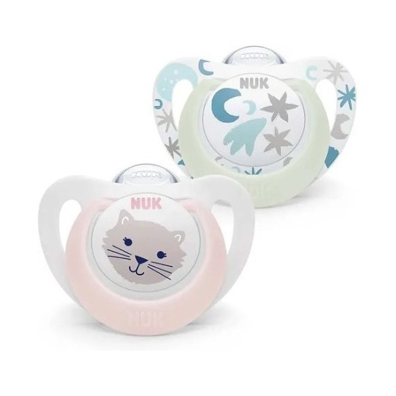 Chupetes Nuk Star Day And Night Set 2 Unidades Dia Y Noche