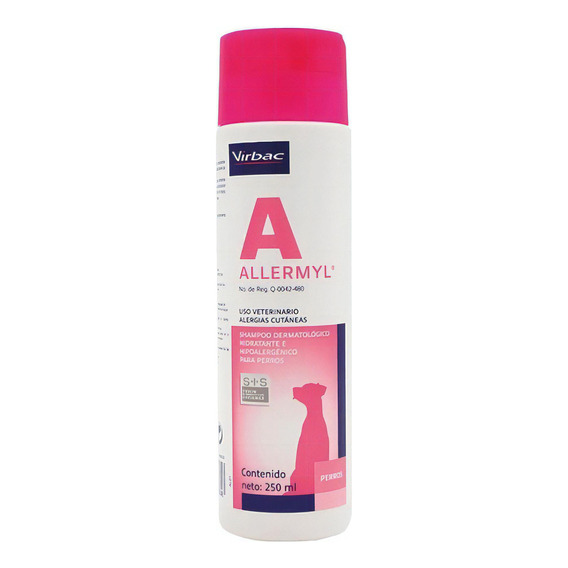 Allermyl Shampoo Hidratante Alergias Cutaneas Virbac 250 Ml Fragancia Aloe vera