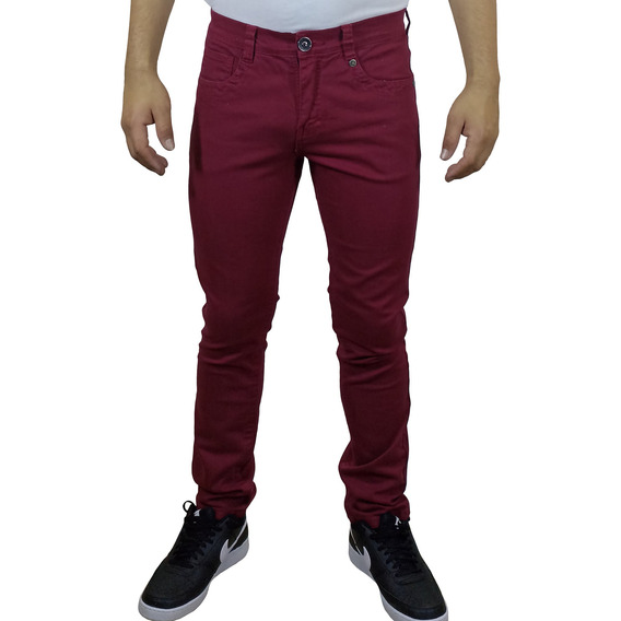Pantalón Drill Moda Para Hombre - Guinda-6