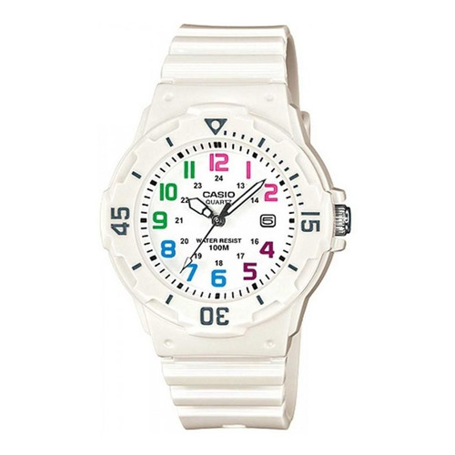 Reloj Casio Lrw-200h-7bvdf Mujer 100% Original Color de la correa Blanco Color del bisel Blanco Color del fondo Blanco