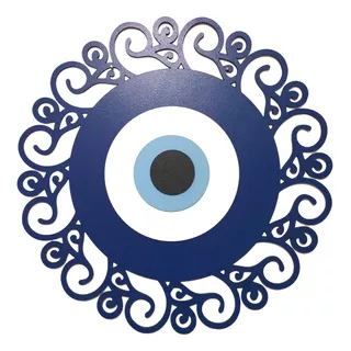 Mandala Olho Grego Floral 3d Proteção Decoração Linda 38cm