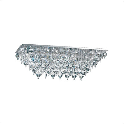 Plafon De Techo Colgante Moderno Cristales 12 L G9 Living Cromo