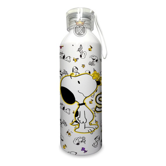 Botella De Agua Snoopy 750ml - Aluminio - Estampaking