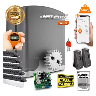 Kit Motor Ppa Dz Rio Jet Flex App Wifi 5m Crem Portão 800kg