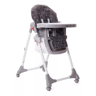 Silla De Comer Plegable Bebé Alturas Posiciones Kiddy Snack Color Negra