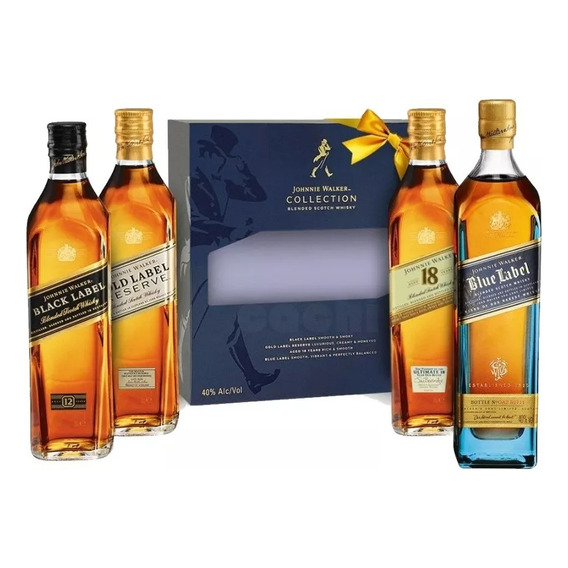Whisky Johnnie Walker Collection Pack 4 X 200ml Estuche