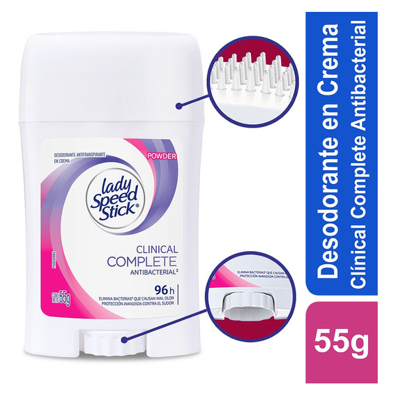 Desodorante Lady Speed Stick Clinical Complete X 55g